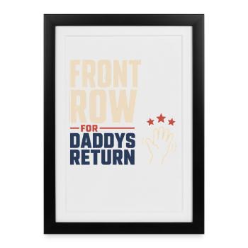 Bienvenue à la maison, Papa Retour militaire - Affiche encadrée (27 × 37 cm) - noir - Devant