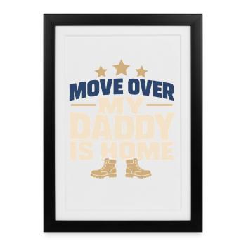Bienvenue à la maison, Papa Retour militaire - Affiche encadrée (27 × 37 cm) - noir - Devant