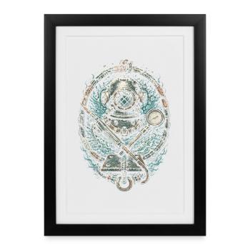 Soudeur sous-marin Soudeur sous-marin - Affiche encadrée (27 × 37 cm) - noir - Devant