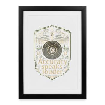 La précision de l’arbalétrier parle plus fort - Affiche encadrée (27 × 37 cm) - noir - Devant