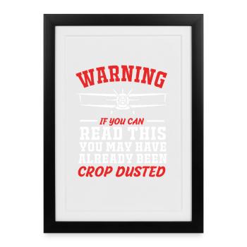 Crop Duster Airplane Pilot Gift - Framed poster (27 × 37 cm) - black - Front
