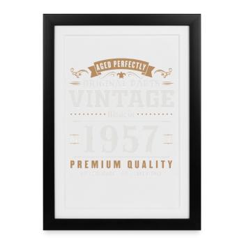 70 Years 1957 Vintage Birthday Gift - Framed poster (27 × 37 cm) - black - Front