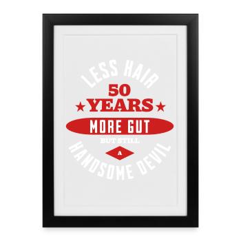 50e anniversaire Devil - Affiche encadrée (27 × 37 cm) - noir - Devant