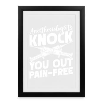 Anesthésiste Annule l’anesthésie - Affiche encadrée (27 × 37 cm) - noir - Devant