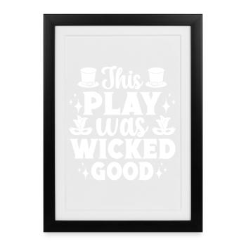 Théâtre Cette pièce était une comédie musicale d’un bon acteur - Affiche encadrée (27 × 37 cm) - noir - Devant