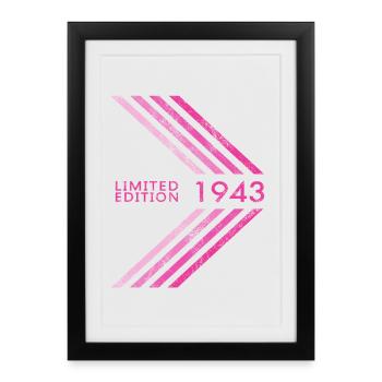 Édition limitée 1943 Femmes d’anniversaire - Affiche encadrée (27 × 37 cm) - noir - Devant