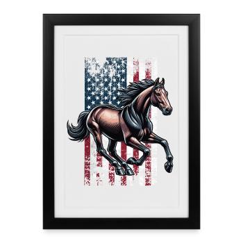 Standardbred US Trotters - Framed poster (27 × 37 cm) - black - Front