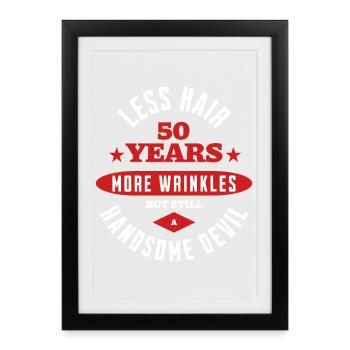 50e anniversaire Devil - Affiche encadrée (27 × 37 cm) - noir - Devant