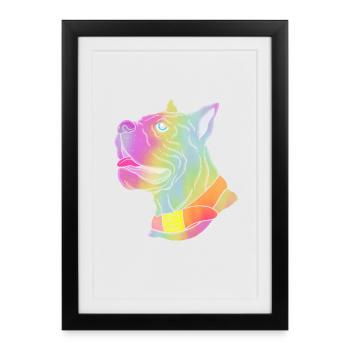 Cane corso - Affiche encadrée (27 × 37 cm) - noir - Devant