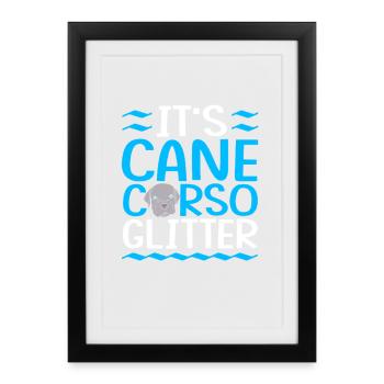 Cane corso - Affiche encadrée (27 × 37 cm) - noir - Devant