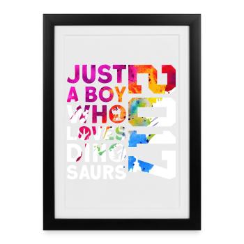 DINO 2017 DINOSAUR 9E ANNIVERSAIRE - Affiche encadrée (27 × 37 cm) - noir - Devant