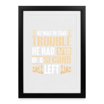 Chess Chess Player Chessboard - Framed poster (27 × 37 cm) - black - Front