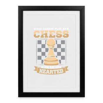 Chess Chess Player Chessboard - Framed poster (27 × 37 cm) - black - Front