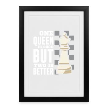 Chess Chess Player Chessboard - Framed poster (27 × 37 cm) - black - Front