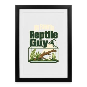 My Favorite Reptile Guy Terrarium Pet Owner Gift - Framed poster (27 × 37 cm) - black - Front