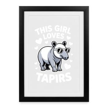 Tapir Sayings Tapir Funny Tapir Gift - Framed poster (27 × 37 cm) - black - Front