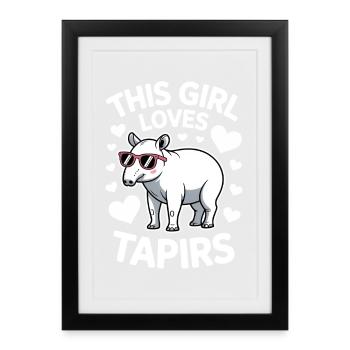 Tapir Sayings Tapir Funny Tapir Gift - Framed poster (27 × 37 cm) - black - Front