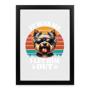 Funny Yorkshire Terrier Sayings - Framed poster (27 × 37 cm) - black - Front