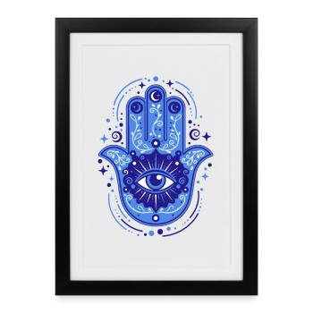 Spirituality Meditation Sacred Geometry Symbol - Framed poster (27 × 37 cm) - black - Front