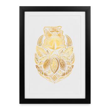 Ghana Ghanese Ghanesisch - Affiche encadrée (27 × 37 cm) - noir - Devant