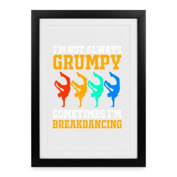 Breakdancing - Framed poster (27 × 37 cm) - black - Front