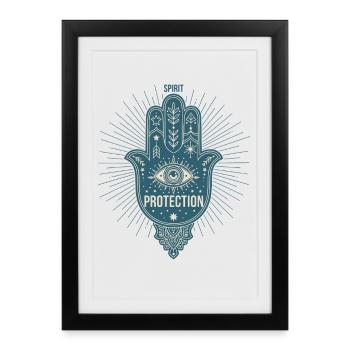 Spirituality Spirit Protection Sacred Geometry - Framed poster (27 × 37 cm) - black - Front