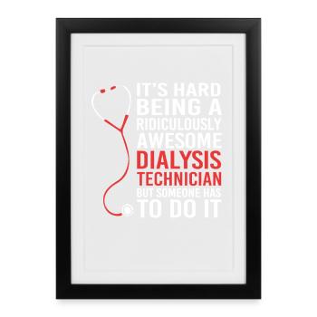 Dialysis Technician - Framed poster (27 × 37 cm) - black - Front