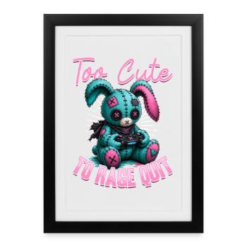 Pastel Goth Soft Goth Gaming Gamer - Affiche encadrée (27 × 37 cm) - noir - Devant