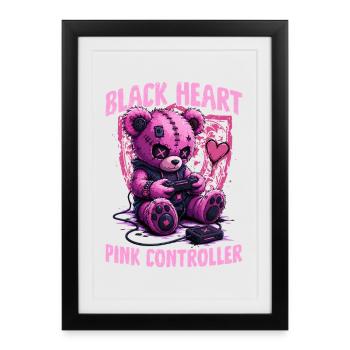 Pastel Goth Soft Goth Gaming Gamer - Affiche encadrée (27 × 37 cm) - noir - Devant