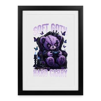 Pastel Goth Soft Goth Gaming Gamer - Framed poster (27 × 37 cm) - black - Front