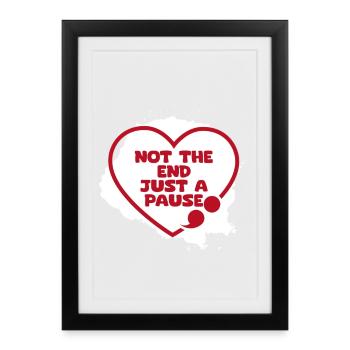 Point-virgule : pause Point-virgule - Affiche encadrée (27 × 37 cm) - noir - Devant