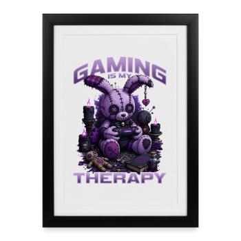 Pastel Goth Soft Goth Gaming Gamer - Gerahmtes Poster (27 × 37 cm) - Schwarz - Vorne