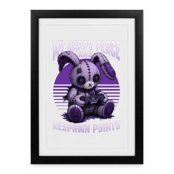Pastel Goth Soft Goth Gaming Gamer - Framed poster (27 × 37 cm) - black - Front