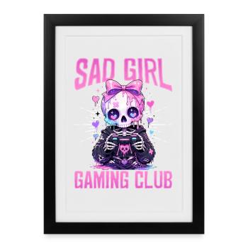 Pastel Goth Soft Goth Gaming Gamer - Framed poster (27 × 37 cm) - black - Front