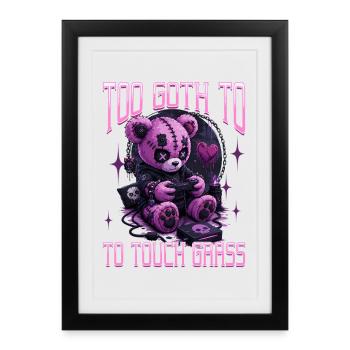 Pastel Goth Soft Goth Gaming Gamer - Gerahmtes Poster (27 × 37 cm) - Schwarz - Vorne