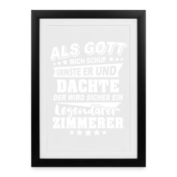 Zimmerer - Gerahmtes Poster (27 × 37 cm) - Schwarz - Vorne