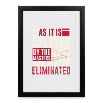 Chess Chess Player Chessboard - Framed poster (27 × 37 cm) - black - Front