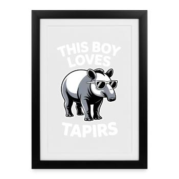 Tapir Sayings Tapir Funny Tapir Gift - Framed poster (27 × 37 cm) - black - Front
