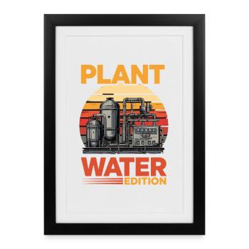 Plant Water Edition Industrial - Framed poster (27 × 37 cm) - black - Front