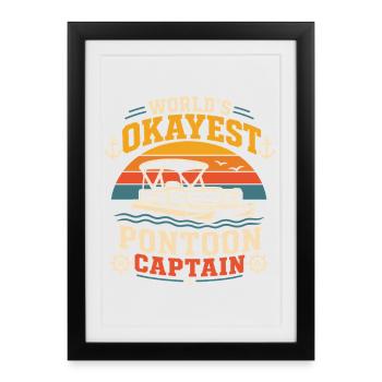 Citation du capitaine de ponton le plus correct du monde sur le bateau - Affiche encadrée (27 × 37 cm) - noir - Devant