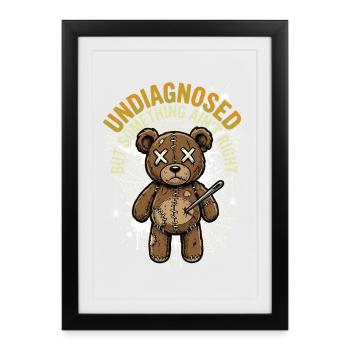 Not diagnosed, but something is wrong - Framed poster (27 × 37 cm) - black - Front