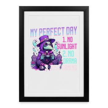 Pastel Goth Soft Goth Gaming Gamer - Affiche encadrée (27 × 37 cm) - noir - Devant