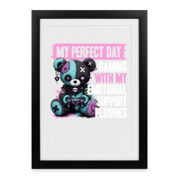 Pastel Goth Soft Goth Gaming Gamer - Affiche encadrée (27 × 37 cm) - noir - Devant
