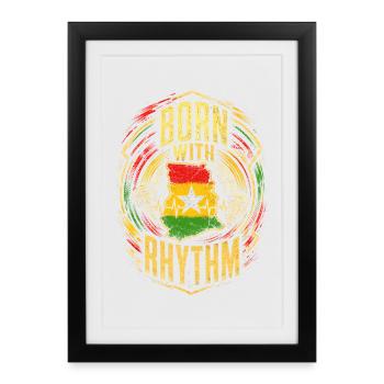 Ghana Ghanese Ghanesisch - Affiche encadrée (27 × 37 cm) - noir - Devant