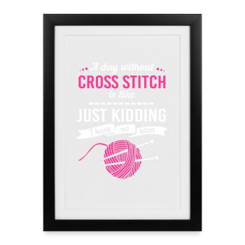 Croix - Affiche encadrée (27 × 37 cm) - noir - Devant