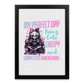 Pastel Goth Soft Goth Gaming Gamer - Framed poster (27 × 37 cm) - black - Front