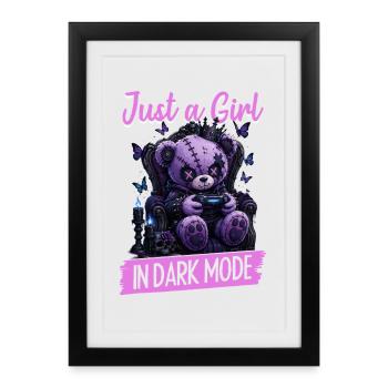 Pastel Goth Soft Goth Gaming Gamer - Affiche encadrée (27 × 37 cm) - noir - Devant