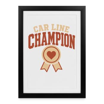 Car Line Survival Fashion School Pickup Line Gift - Framed poster (27 × 37 cm) - black - Front
