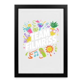 Mallorca Team Filmriss Party JGA Partycrew Malle - Framed poster (27 × 37 cm) - black - Front
