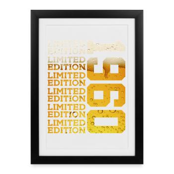 LIMITED EDITION 1960 BEER 66TH BIRTHDAY - Framed poster (27 × 37 cm) - black - Front